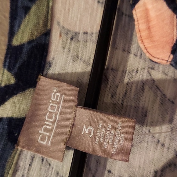 Chico's One Of Kind Bling Ring Tropical Floral Dress & Cardigan Set NWT 3 16 - Picture 9 of 10